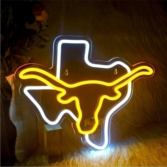 Urban Outfitters Other - Neon Texas State Bull Football Sports Man Cave Party Teenager Room LED Light